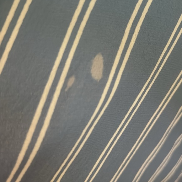 Wilson Dress Pastel Blue Striped Midi Length Wrap Dress Deep V neck - Picture 11 of 11